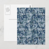 Navy Digital Camouflage Decor Briefkaart (Voorkant / Achterkant)