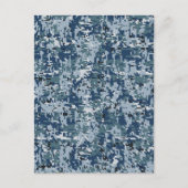 Navy Digital Camouflage Decor Briefkaart (Voorkant)