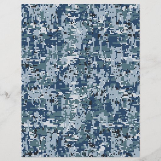Navy Digital Camouflage Decor Flyer (Voorkant)