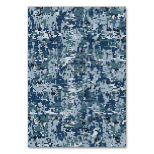 Navy Digital Camouflage Decor Kaart