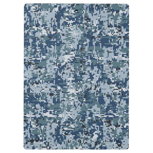 Navy Digital Camouflage Decor Klembord (Achterkant)