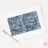 Navy Digital Camouflage Decor Rechthoekige Sticker (Envelop)