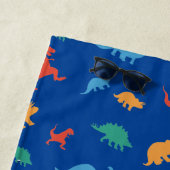 Navy Dinosaurussen Pattern Kinder Zomer Strandlaken (In situ)