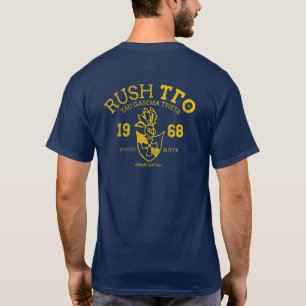 Navy Distressed Rush Shirt met voor- en achterkant