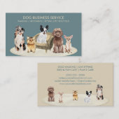 Navy Dogs Walking Sitting Pet Groom Boutique Visitekaartje (Voorkant / Achterkant)