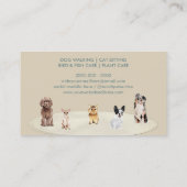 Navy Dogs Walking Sitting Pet Groom Boutique Visitekaartje (Achterkant)