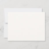 Navy Double Border Monogram Off-White Note Card Kaart (Achterkant)