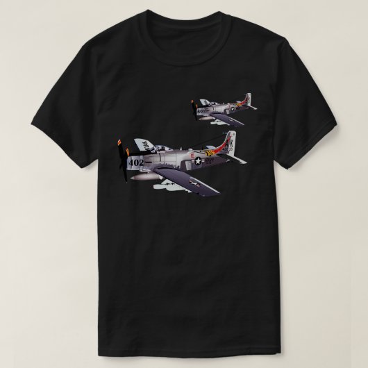 Navy Douglas A6 Skyraider Pair T-shirt (Design voorkant)