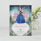 Navy Dress Forest Mis Quince 15 verjaardag Kaart (Staand voorkant)