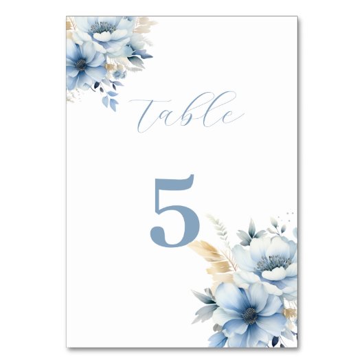 Navy Dusty Blauw Goud Bloemen Lente Bloei Bruiloft Kaart (Achterkant)