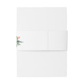 Navy & Dusty Blauw Roze Blush Bloemen 3 Uitnodigingen Wikkel (Achterkant Voorbeeld)