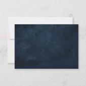 Navy Dusty Blue Blush Geometric Wedding Bedankkaart (Achterkant)