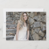 Navy Dusty Blue Boho Floral Foto Vrijgezellenfeest Kaart (Achterkant)