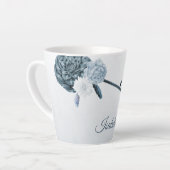 navy dusty blue flowers botanical  latte mok (Linkerhoek)