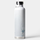 navy dusty blue flowers botanical  waterfles (Rechts)