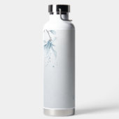 navy dusty blue flowers botanical  waterfles (Links)