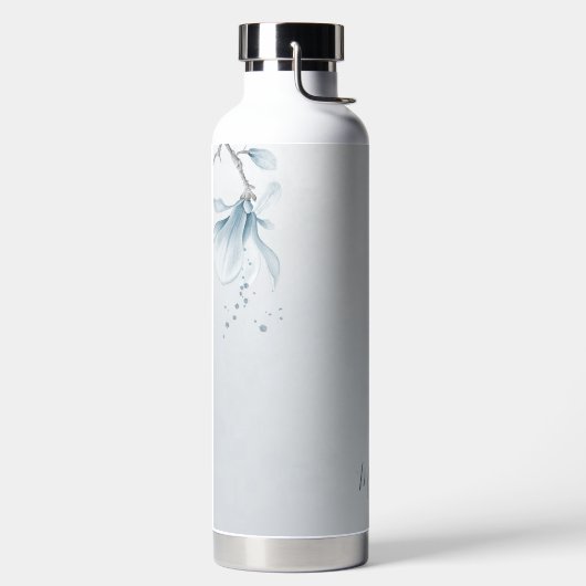 navy dusty blue flowers botanical  waterfles (Links)