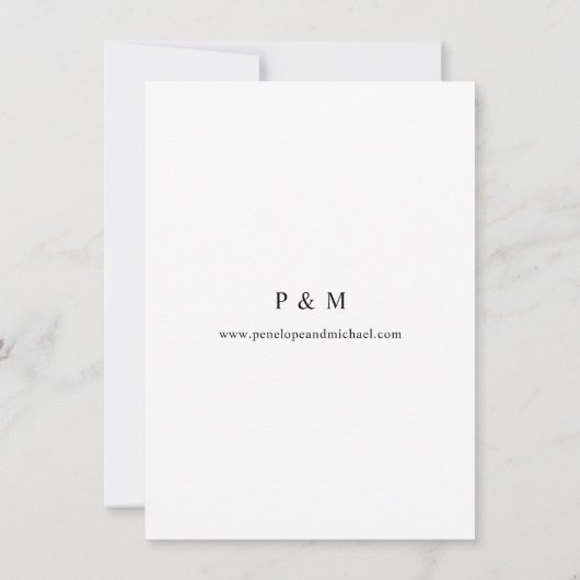 Navy Dusty Blue & Pink Floral Save the Date (Achterkant)