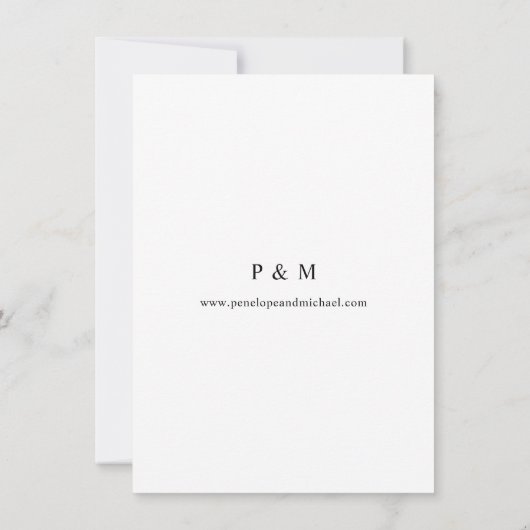 Navy Dusty Blue & Roze Floral Save the Date V2 (Achterkant)