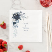Navy Dusty Blue & White Elegant Wedding Servet (Insitu)