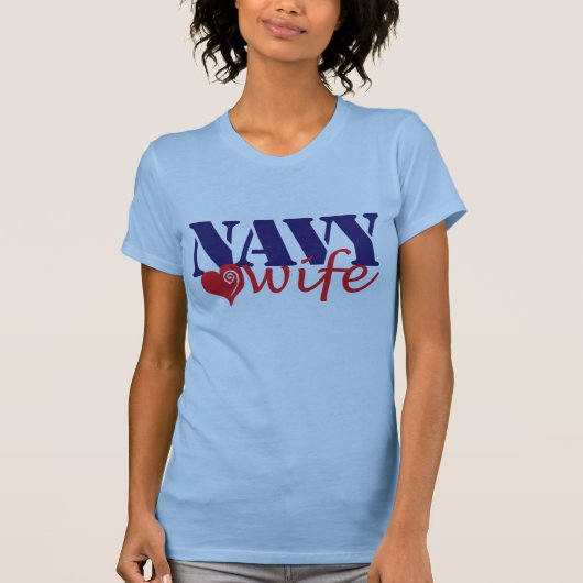 Navy-echtgenote T-shirt (Voorkant)
