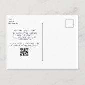Navy Eenvoudig Hedendaags Monogram Save the Date Briefkaart (Achterkant)