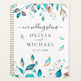 Navy Elegant groen bruiloft Planner
