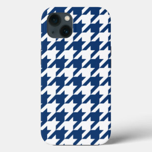 Navy Elegant Houndstooth Case-Mate iPhone Case