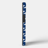 Navy Elegant Houndstooth met aangepaste tekst Case-Mate iPhone Case (Achterkant / Rechts)