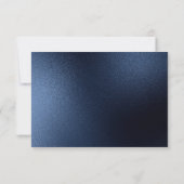 NAVY ELEGANT MODERN GOLD LEAF RSVP KAARTJE (Achterkant)