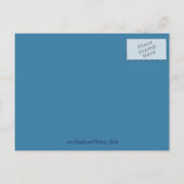Navy Elegant Monogram Douche Uitnodiging Briefkaart (Achterkant)