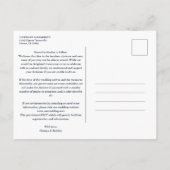 Navy Elegant Roze 2 Foto's Verfijnd huwelijk Briefkaart (Achterkant)