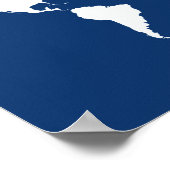 Navy Elegant World Poster (Hoek)