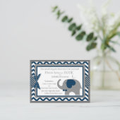 Navy Elephant Bird Breng een Boek Kaart (Staand voorkant)