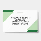 Navy | Employee Photo ID Company Security Badge (Achterkant)