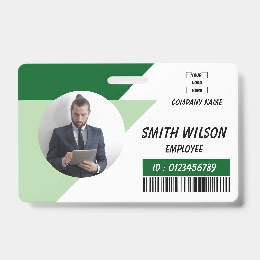 Navy | Employee Photo ID Company Security Badge (Voorzijde)