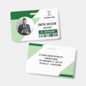 Navy | Employee Photo ID Company Security Badge (Voor- en achterkant)