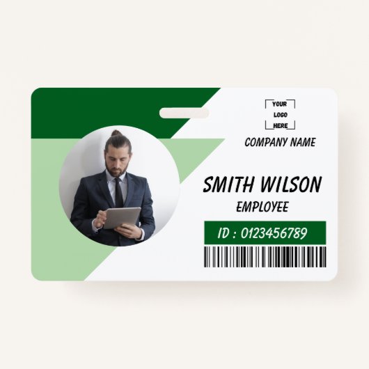 Navy | Employee Photo ID Company Security Badge (Voorkant)