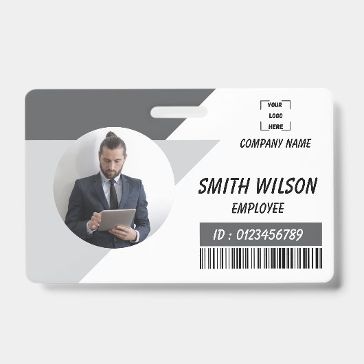 Navy | Employee Photo ID Company Security Badge (Voorzijde)