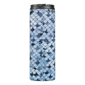 Navy en Aqua Mermaid Scales Thermosbeker (Achterkant)