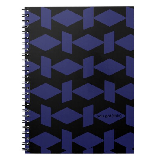 Navy en Black You Got This voor technische vrouwen Notitieboek (Voorkant)
