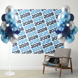 Navy en Blue ANY Class Jaar Afstuderen Achtergrond Wandkleed