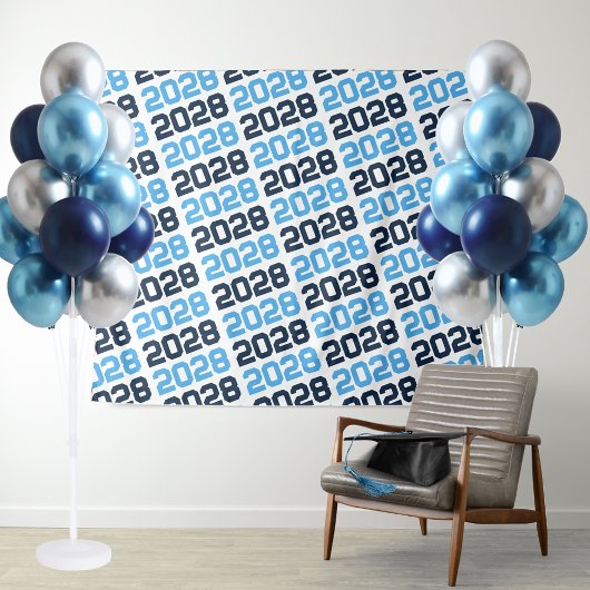 Navy en Blue ANY Class Jaar Afstuderen Achtergrond Wandkleed