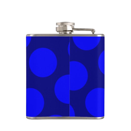 Navy en Blue Polka Dots Heupfles (Achterkant)