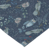 Navy en Blue Taika Folk Art Korte Tafelloper (Hoek)