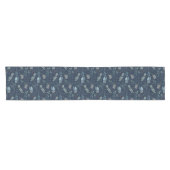 Navy en Blue Taika Folk Art Korte Tafelloper (Horizontaal)