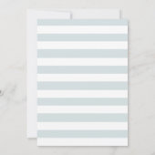 Navy en blush floral first communiqué kaart (Achterkant)