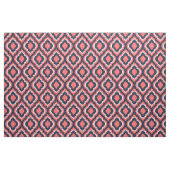 Navy en Coral Ikat Moroccan Stof (Fat Quarter)