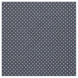Navy en Cream Polka Dots Stof