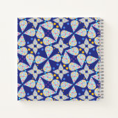 Navy en felgekleurde bloemblaadjes en Stippen Notitieboek (Achterkant)